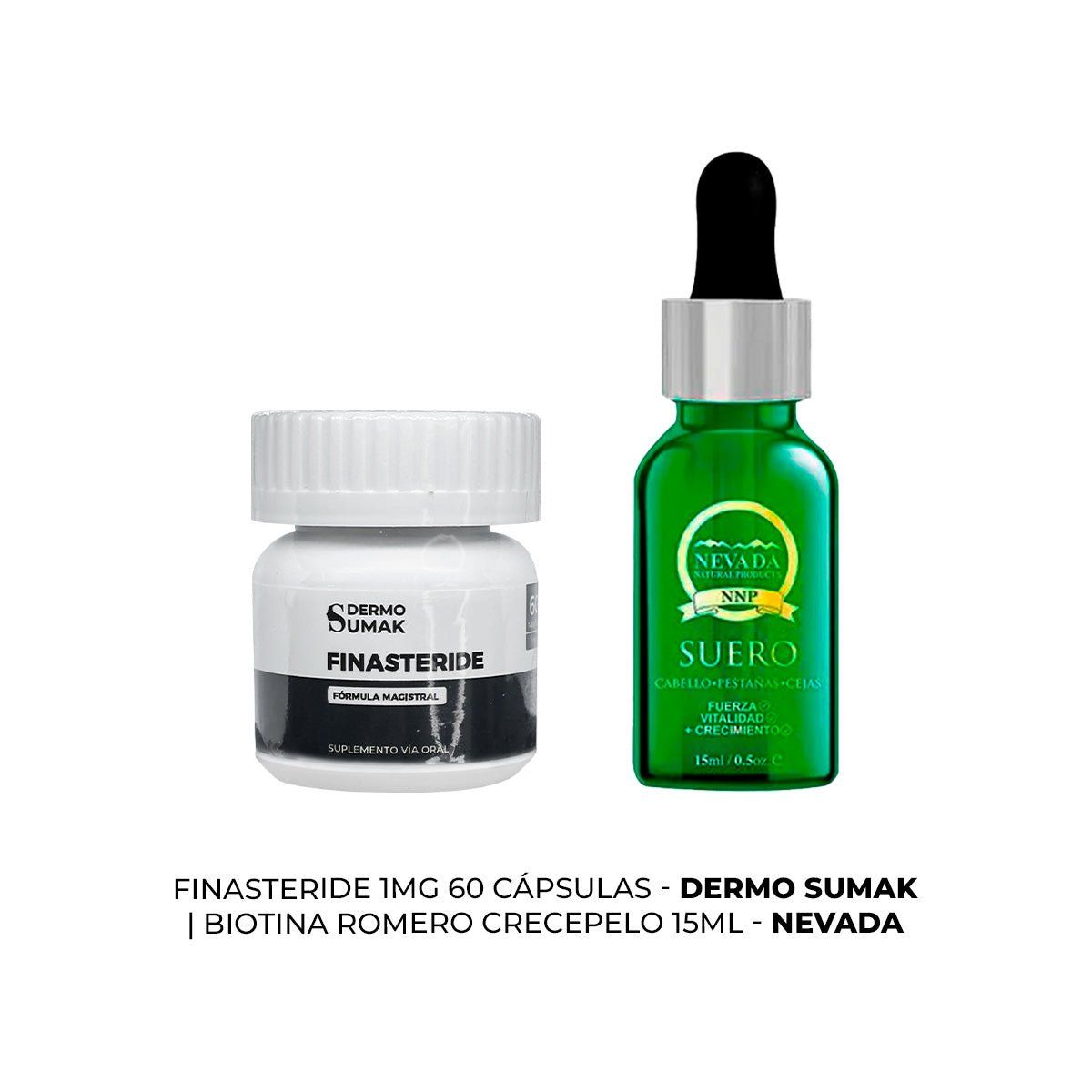 GENERICO - Finasteride 1mg x 60 Cápsulas + BIOTINA ROMERO CRECEPELO 15ML