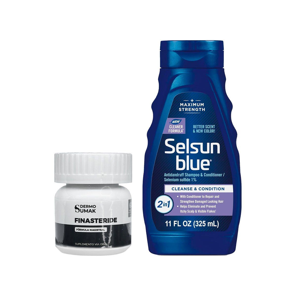 GENERICO - Finasteride 1mg x 60 Cápsulas + SHAMPOO ANTICASPA SULF DE SELENIO 1%