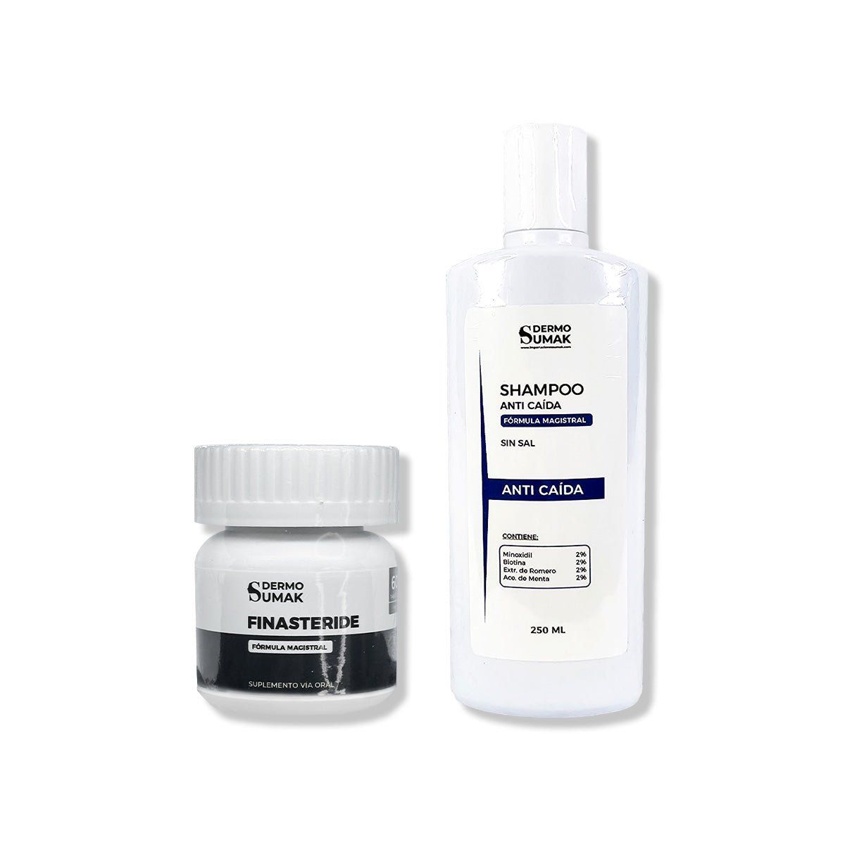 GENERICO - Finasteride 1mg x 60 Cápsulas + SHAMPOO SIN SAL ANTICAÍDA 250ML