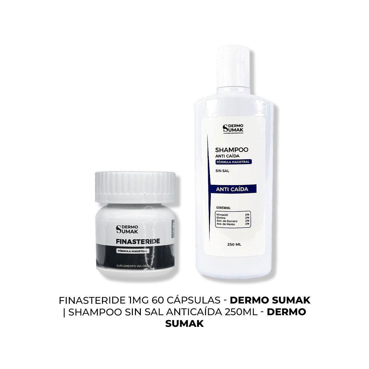 GENERICO - Finasteride 1mg x 60 Cápsulas + SHAMPOO SIN SAL ANTICAÍDA 250ML