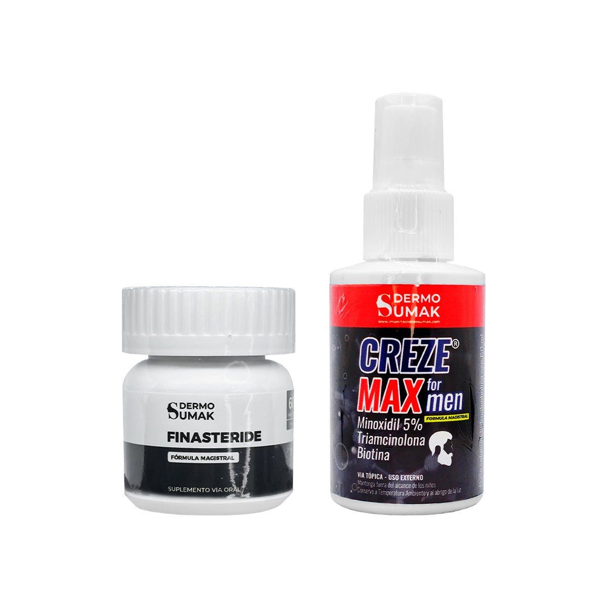 GENERICO - Finasteride 1mg x 60 Cápsulas + LOCIÓN CREZE MAX FORMEN 60ML