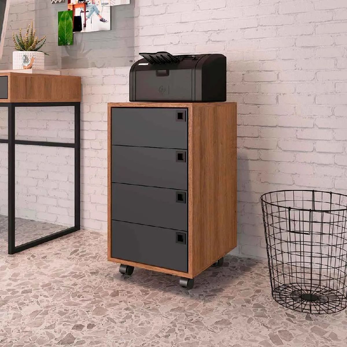 NACION MUEBLES - Cajonero Nacion Muebles Michael Color MielNegro