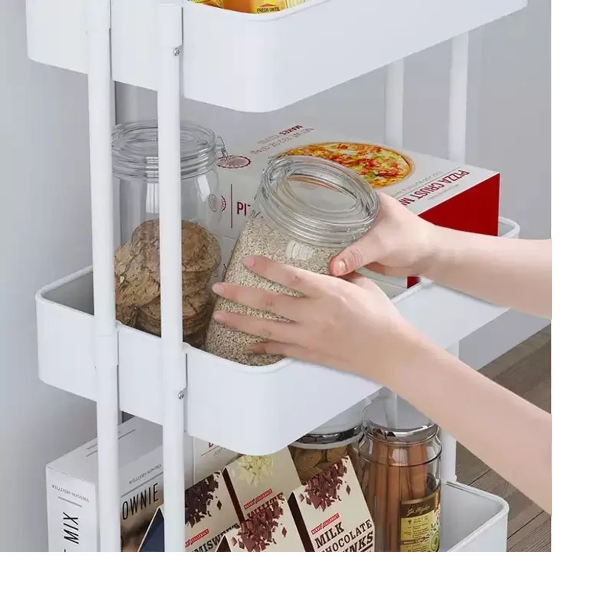 GENERICO - Carrito Organizador 4 Niveles-Multiuso-Almacenamiento -Multinivel