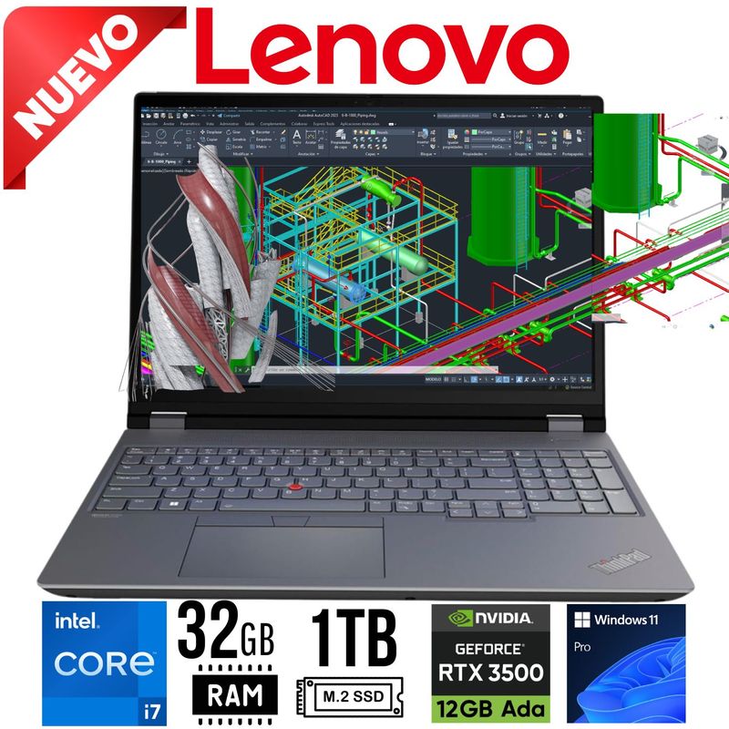 LENOVO - LAPTOP LENOVO THINKPAD P16Gen2 16 i7 13700HX RAM 32GB SSD1TB RTX350012GB W11PRO