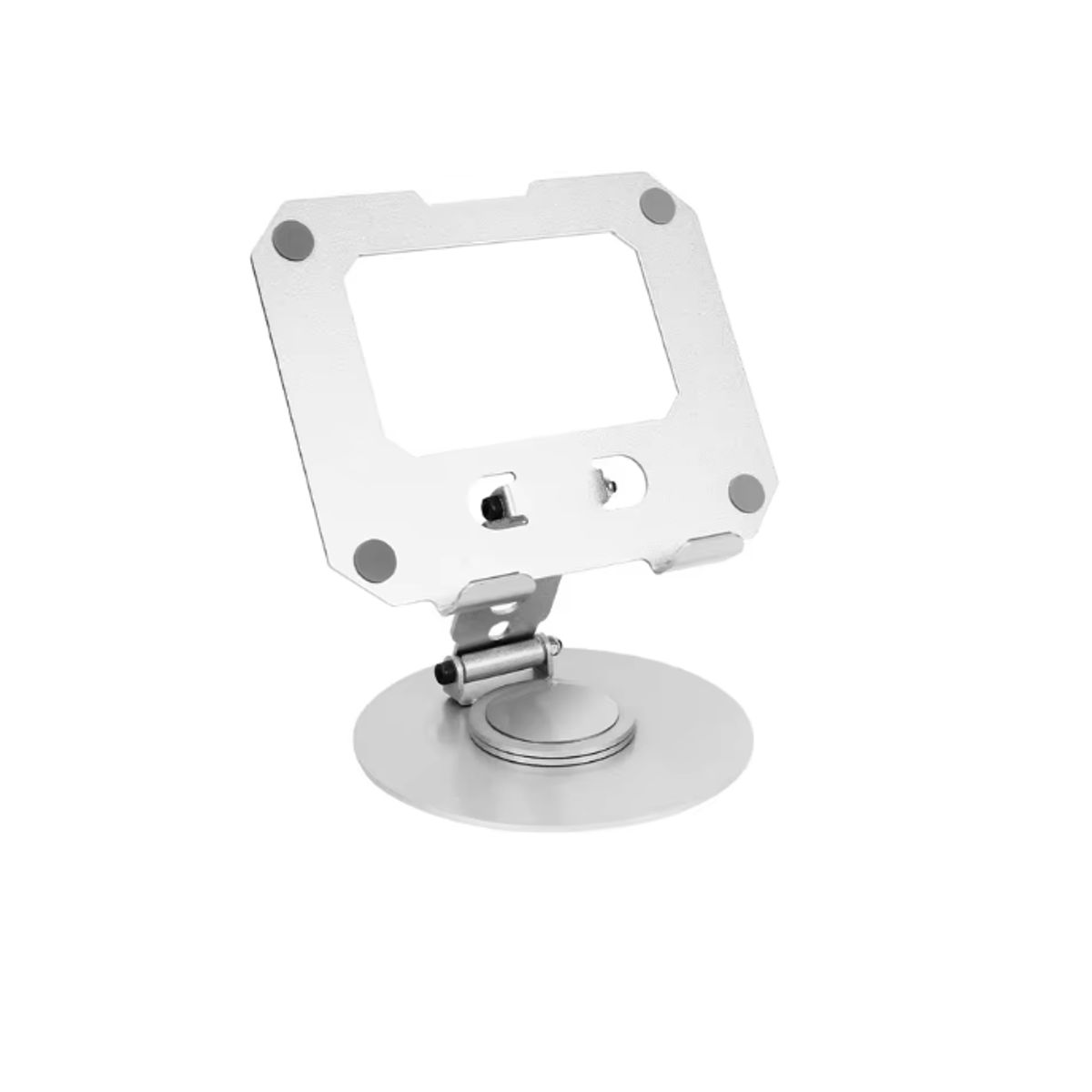 GENERICO - Soporte Metal de Escritorio con Altura Ajustable Giratorio 360º