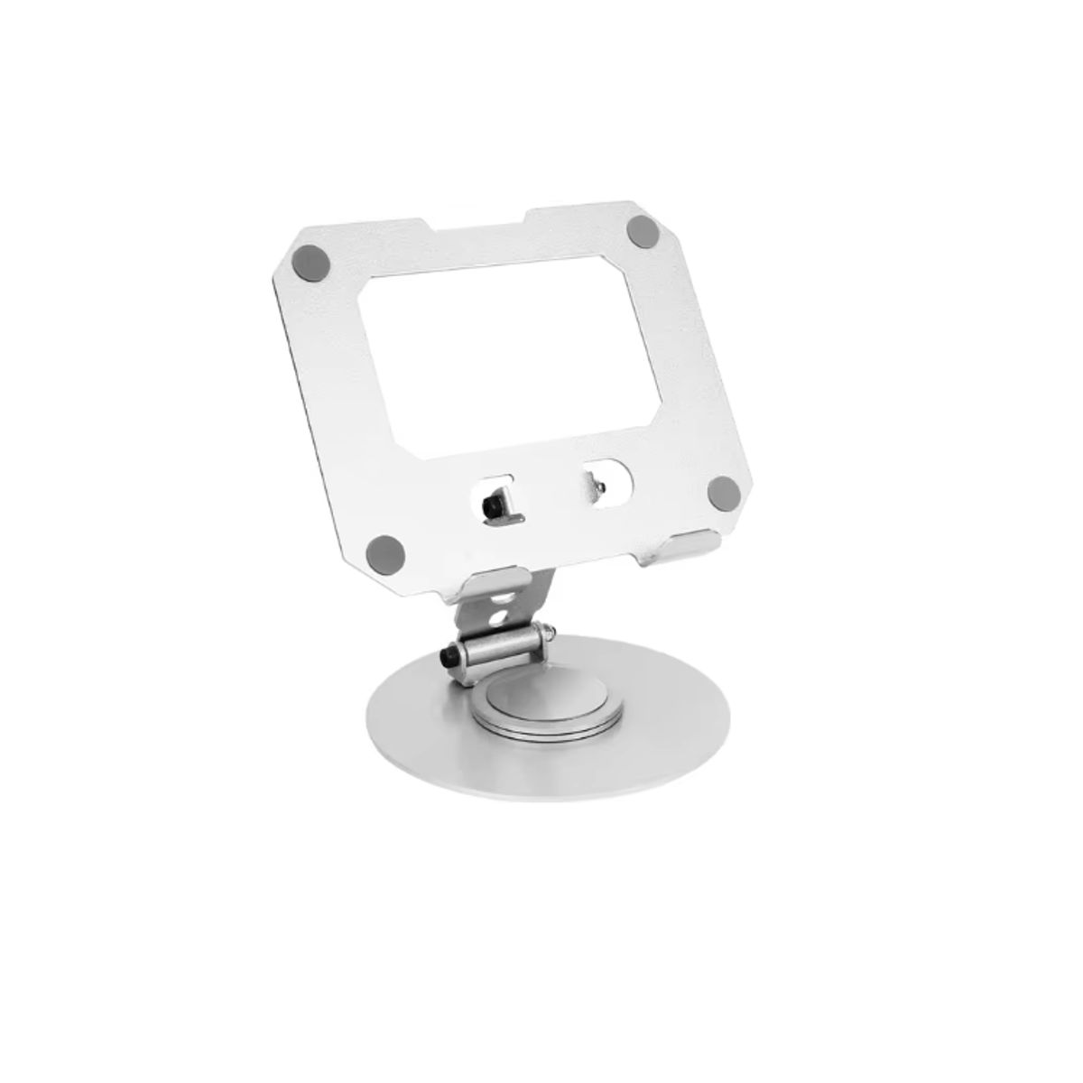 GENERICO - Soporte Metal de Escritorio con Altura Ajustable Giratorio 360º