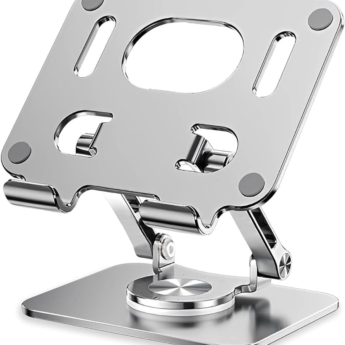 GENERICO - Soporte Metal de Escritorio con Altura Ajustable Giratorio 360º