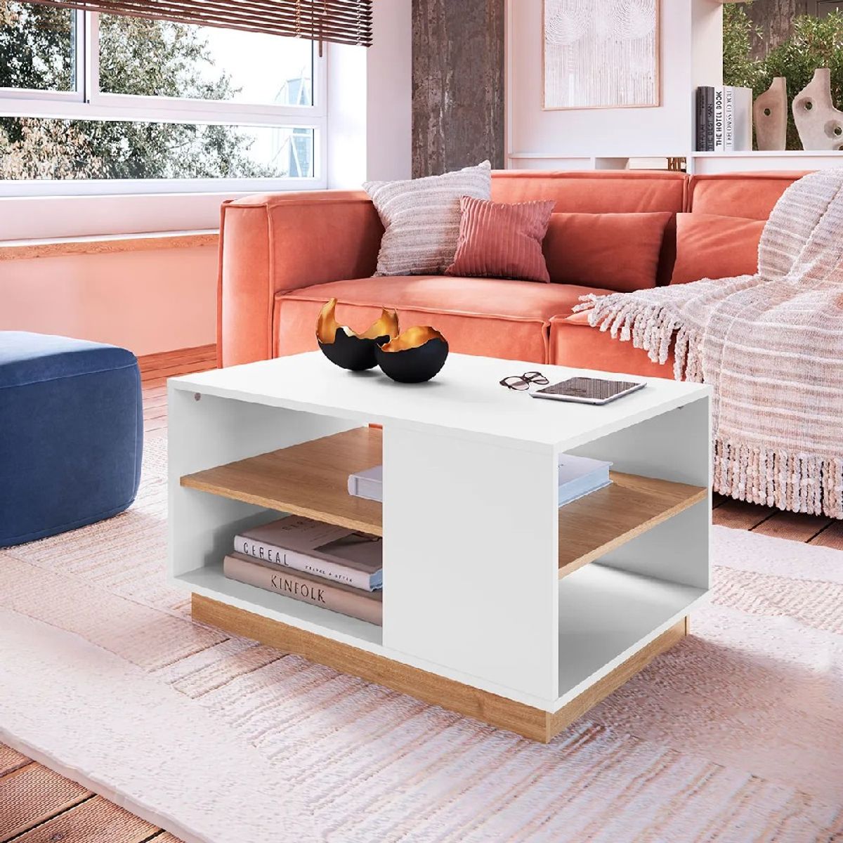 NACION MUEBLES - Mesa de Centro Nacion Muebles Peter Color BlancoDuna