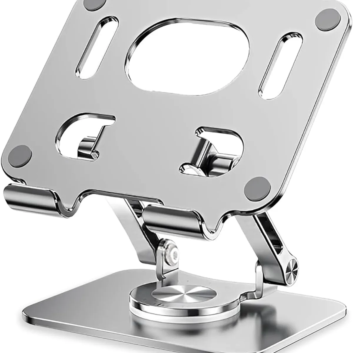 GENERICO - Soporte Metal de Escritorio Altura Ajustable Giratorio para Tablet