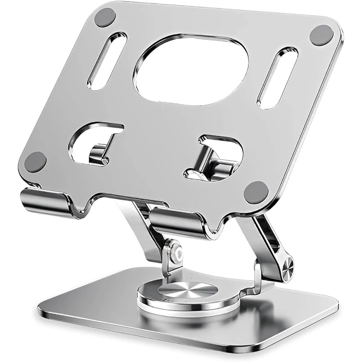 GENERICO - Soporte Metal de Escritorio Altura Ajustable Giratorio para Tablet