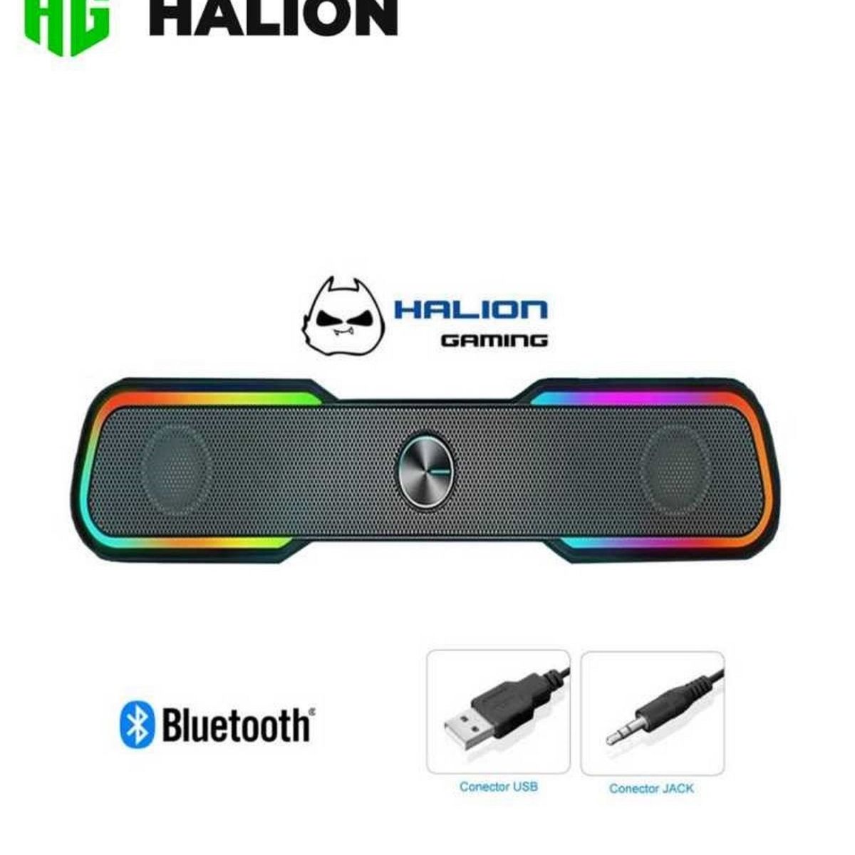 HALION - Parlante Halion en Barra Gamer RGB Bluetooth - HA-SB08
