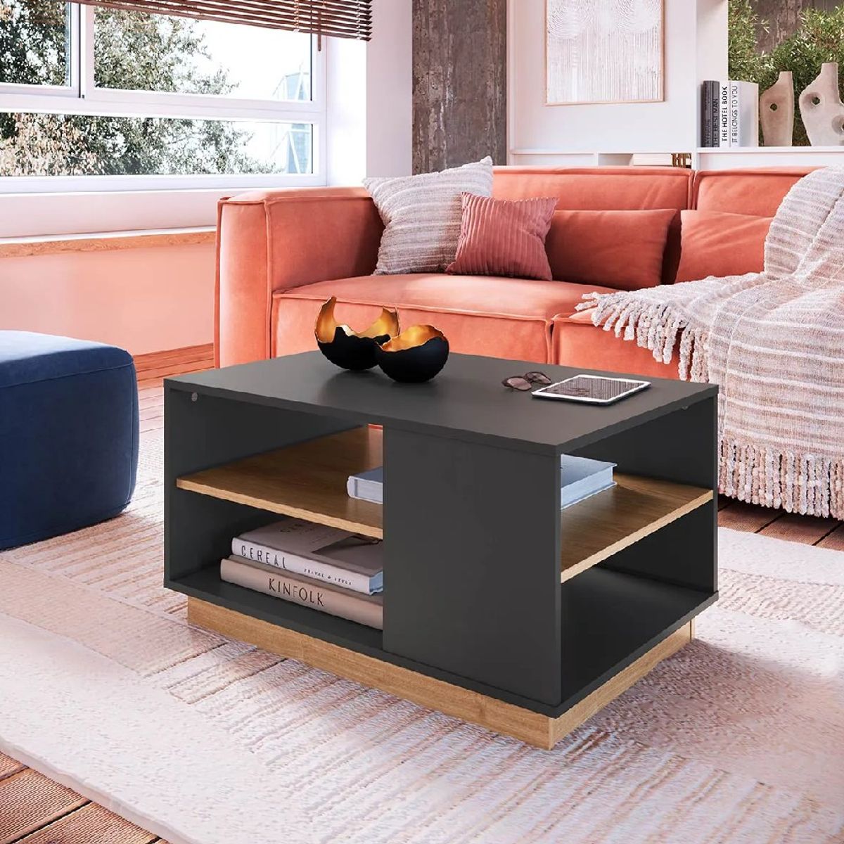 NACION MUEBLES - Mesa de Centro Nacion Muebles Fatima Color PlomoDuna