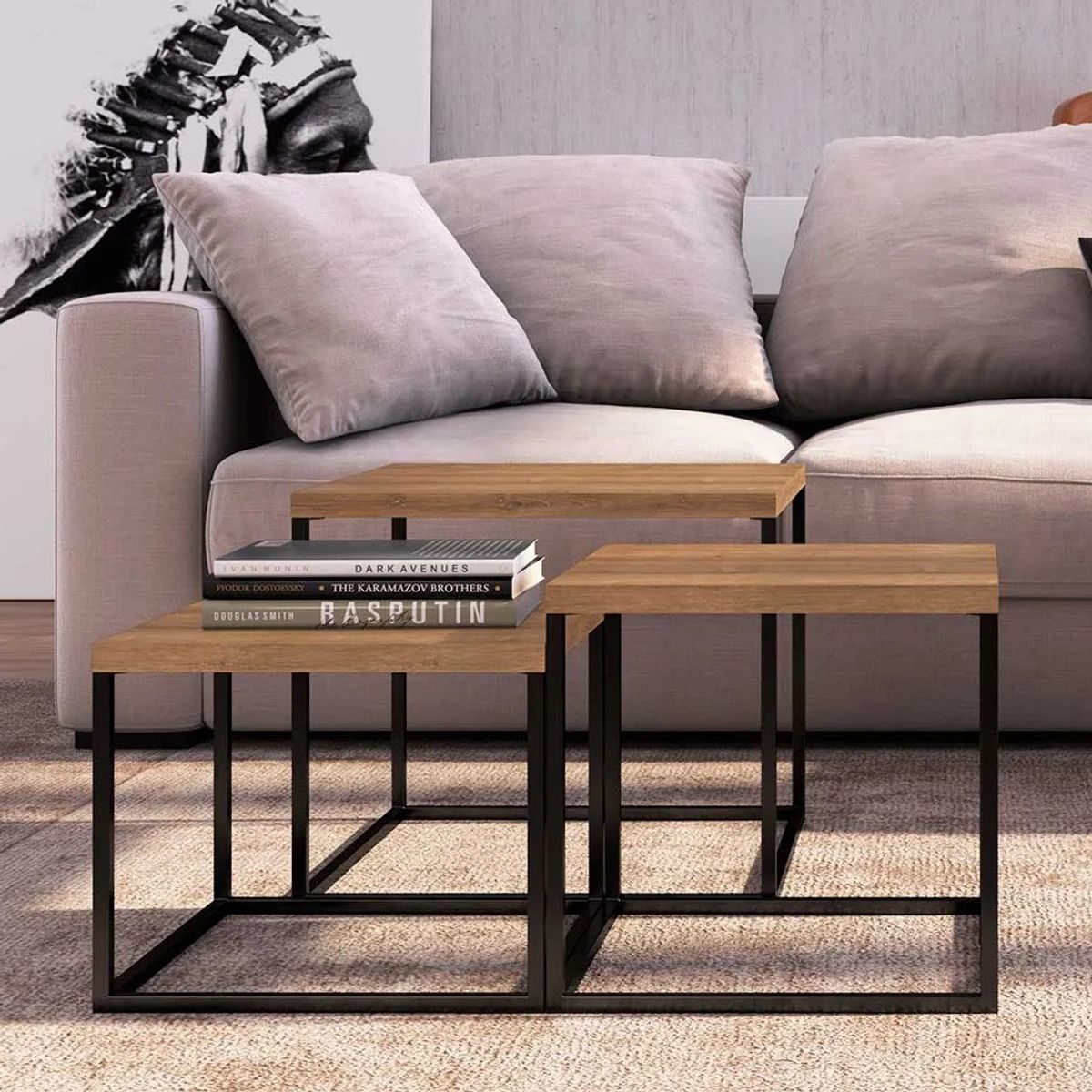 NACION MUEBLES - Mesa de Centro Nacion Muebles Thomas Color Duna