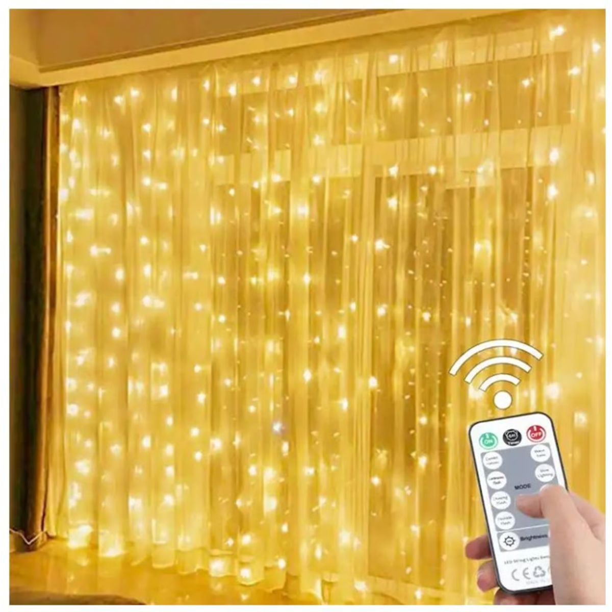 GENERICO - Cortina con Luces LED 3x3m