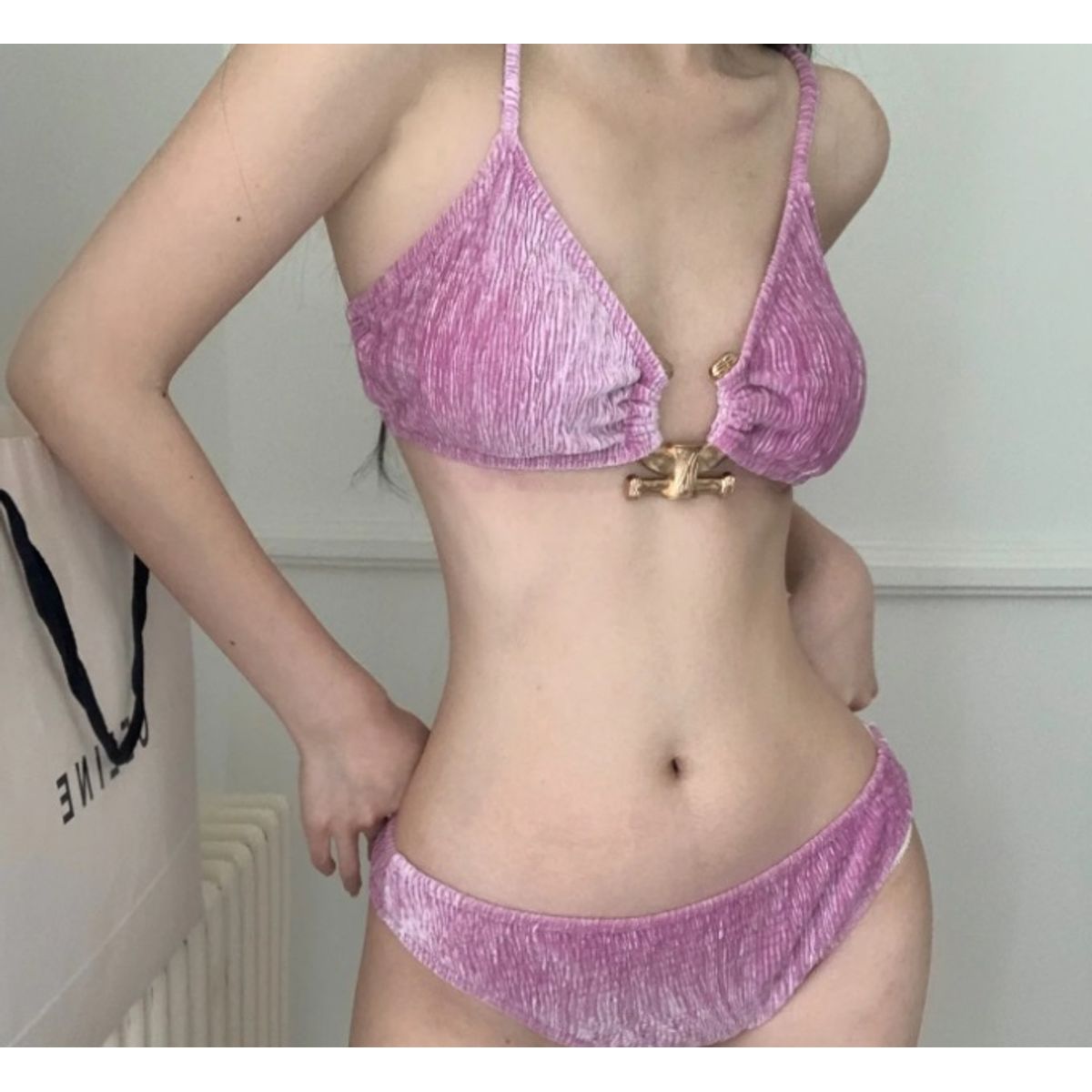 GENERICO - Talla S - Bikini Playa S Rosado Mujer 2 piezas S