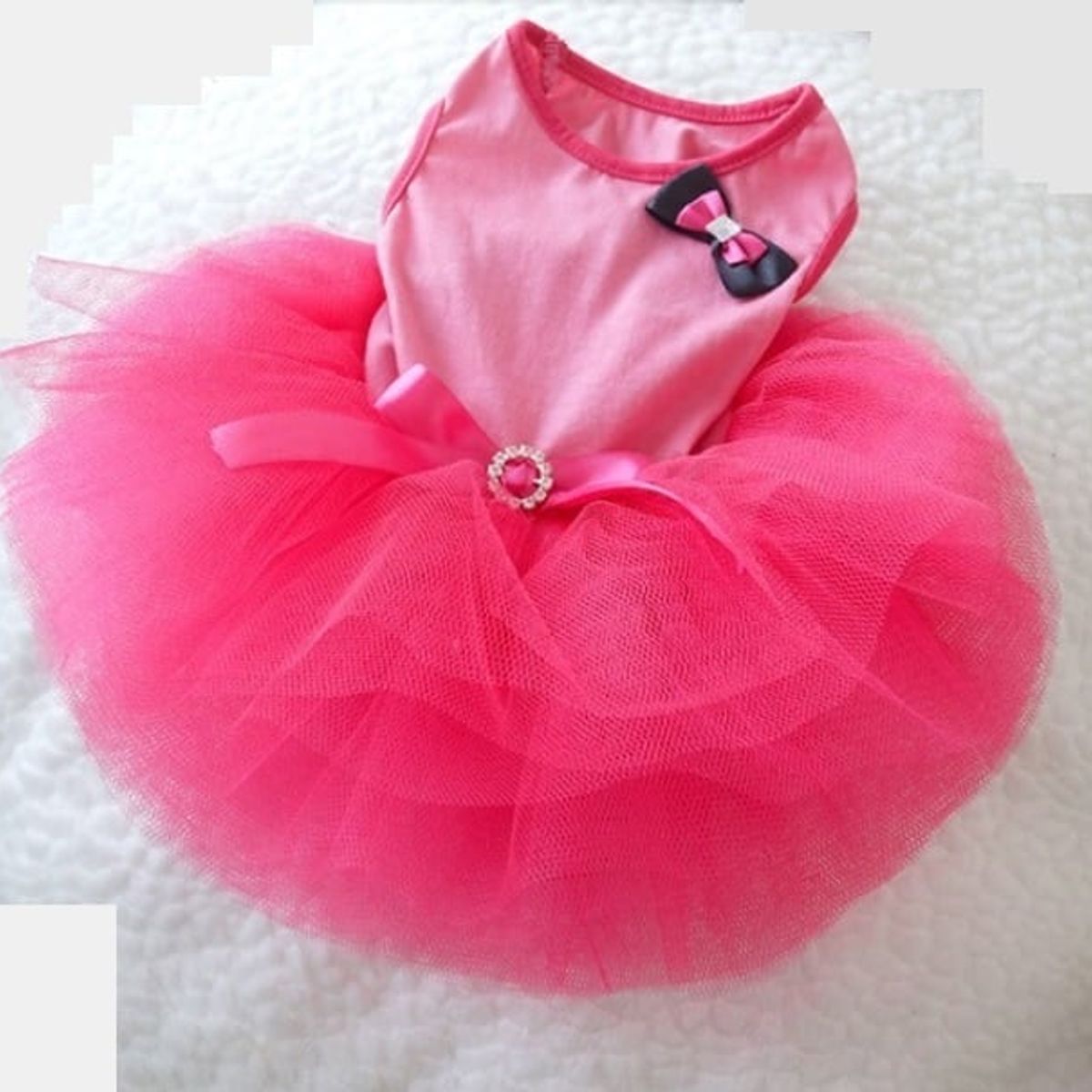 GENERICO - Mascotas vestido fucsia 42cm x 22cm tutu