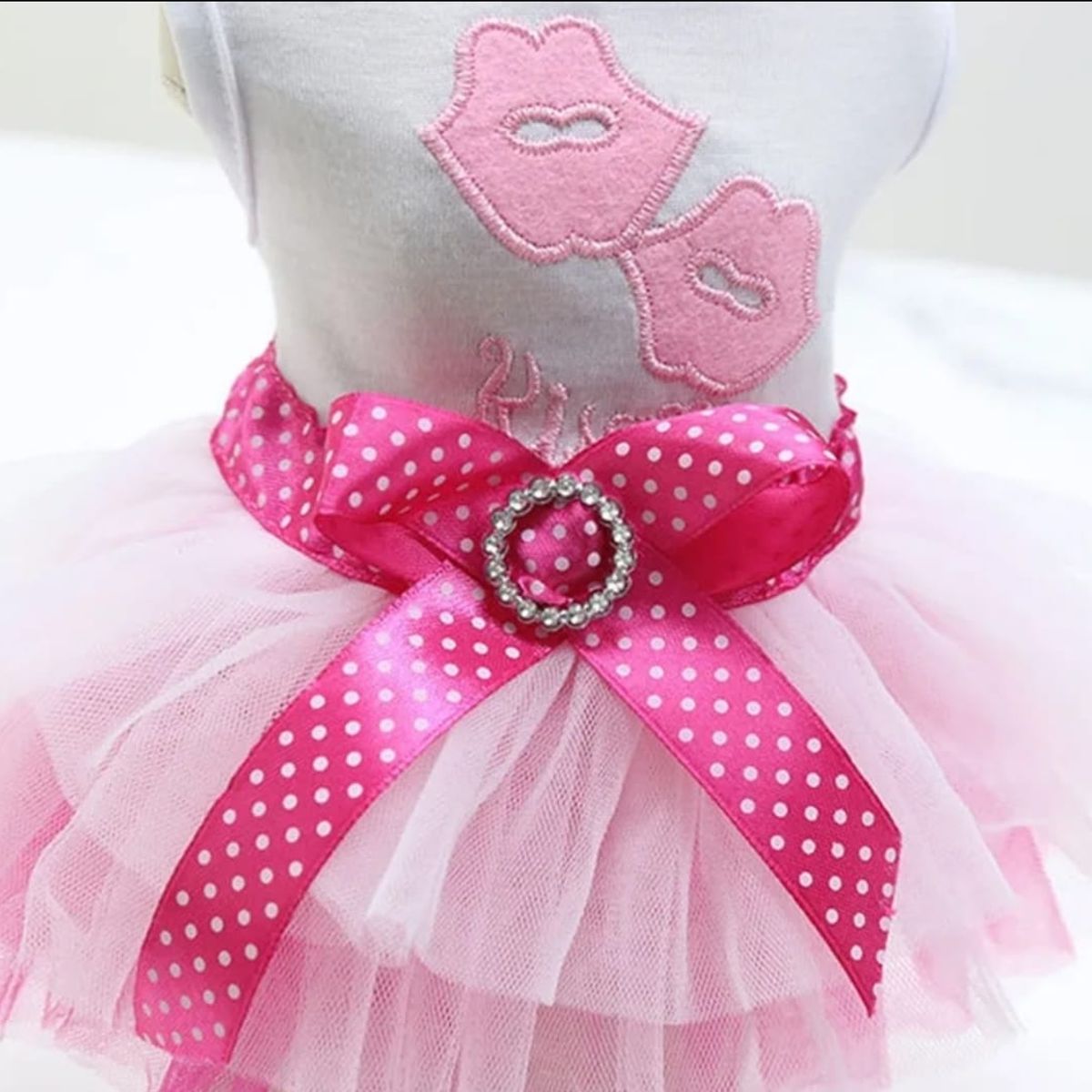 GENERICO - Mascotas vestido Blanco 25cm x 13cm tutu gatito pequeño