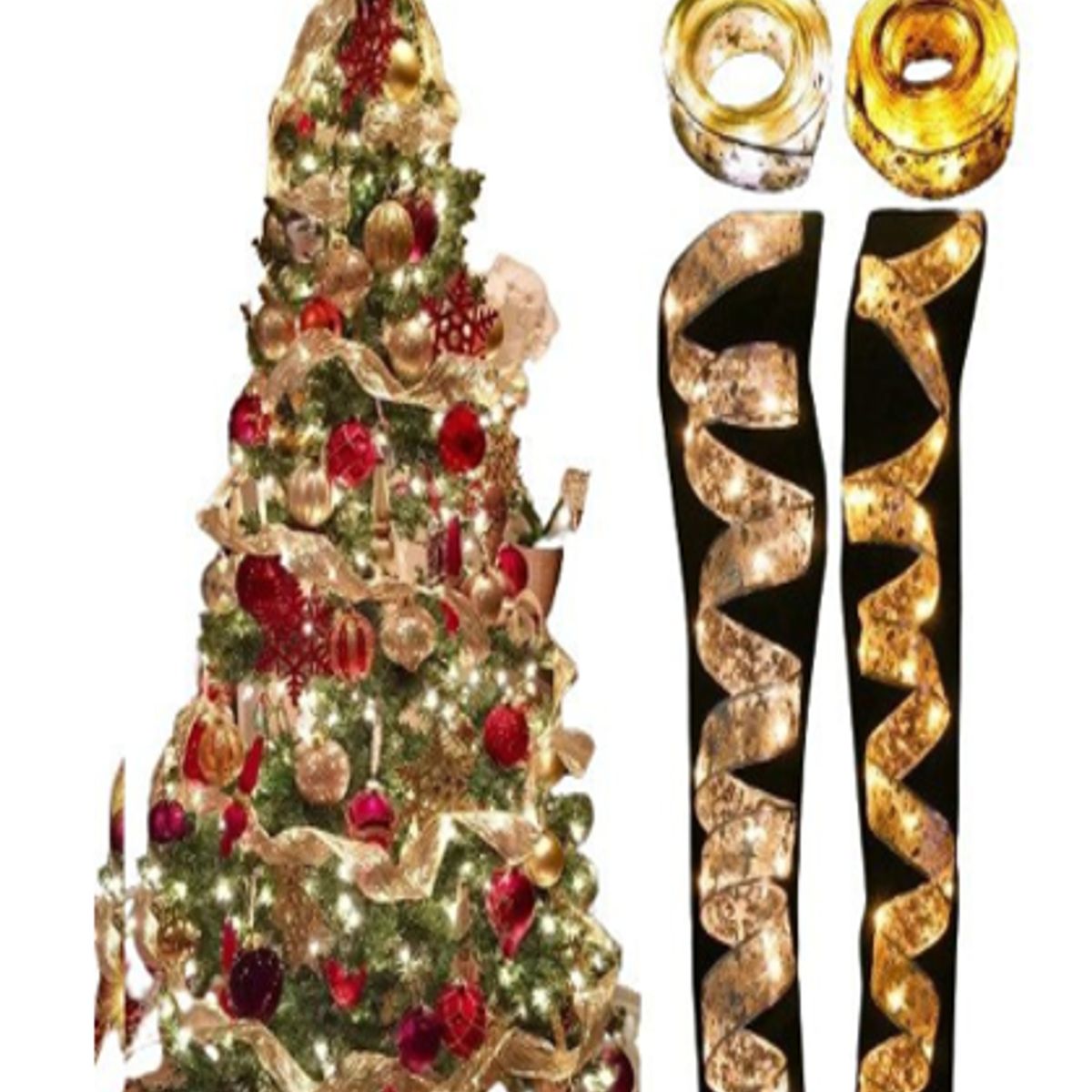 GENERICO - Cinta Guirnaldas Dorado Arbolito Navidad  Genieka