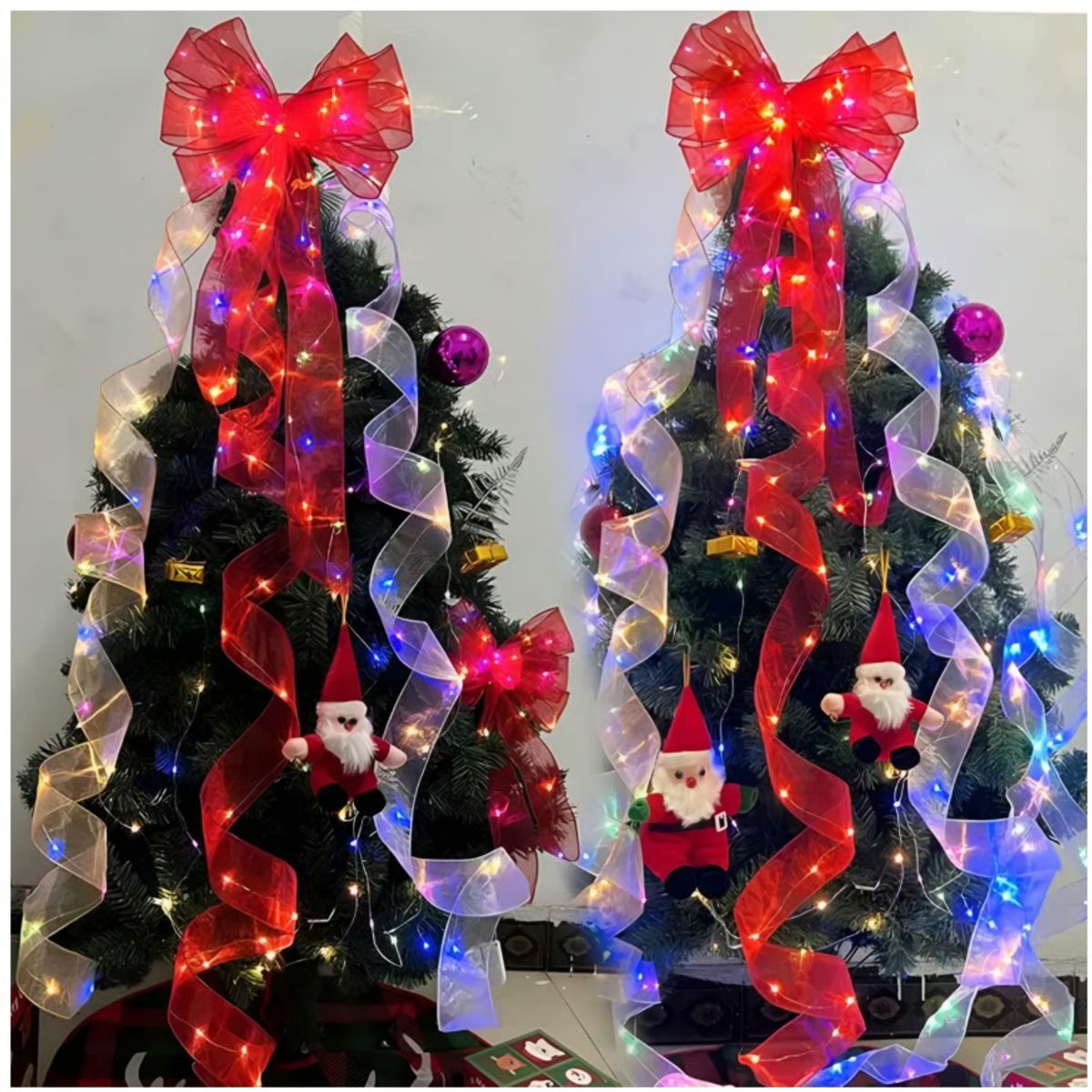 GENERICO - 3 Cintas de luz Led para árbol navideño decoración regalo 5 m