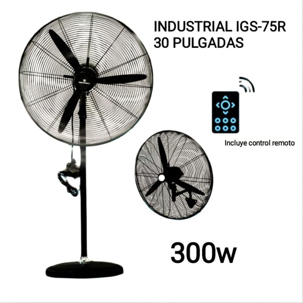 RBC - Ventilador Industrial 2en1 30 PULGADAS 300W control marca RBC IGS-75R