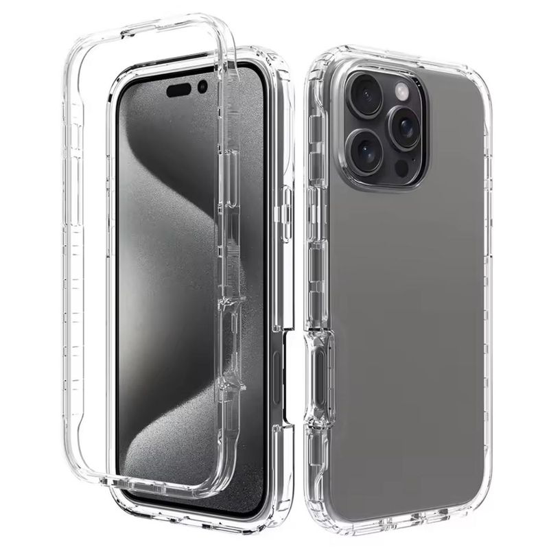 GENERICO - Case 360 Son 3 En 1 Transparente para IPHONE 15