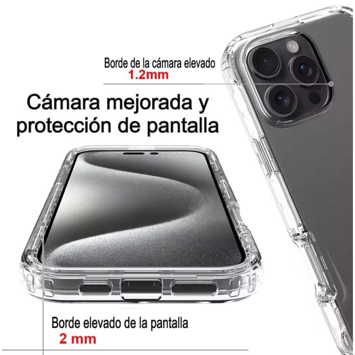 GENERICO - Case 360 Son 3 En 1 Transparente para IPHONE 12 PRO