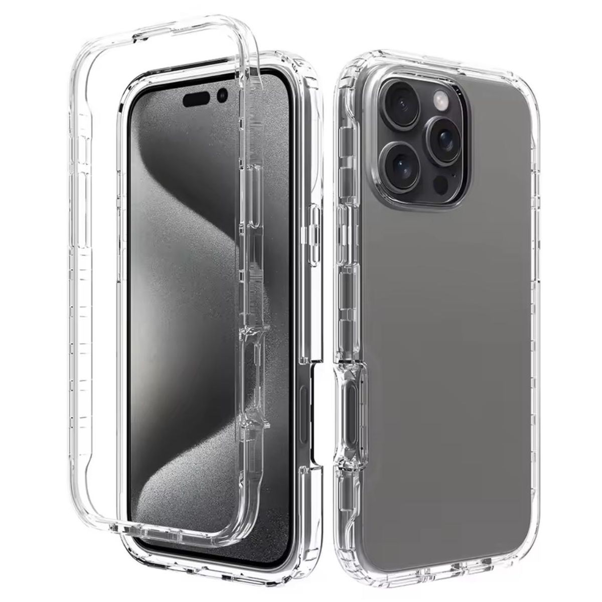 GENERICO - Case 360 Son 3 En 1 Transparente para IPHONE 14 PRO