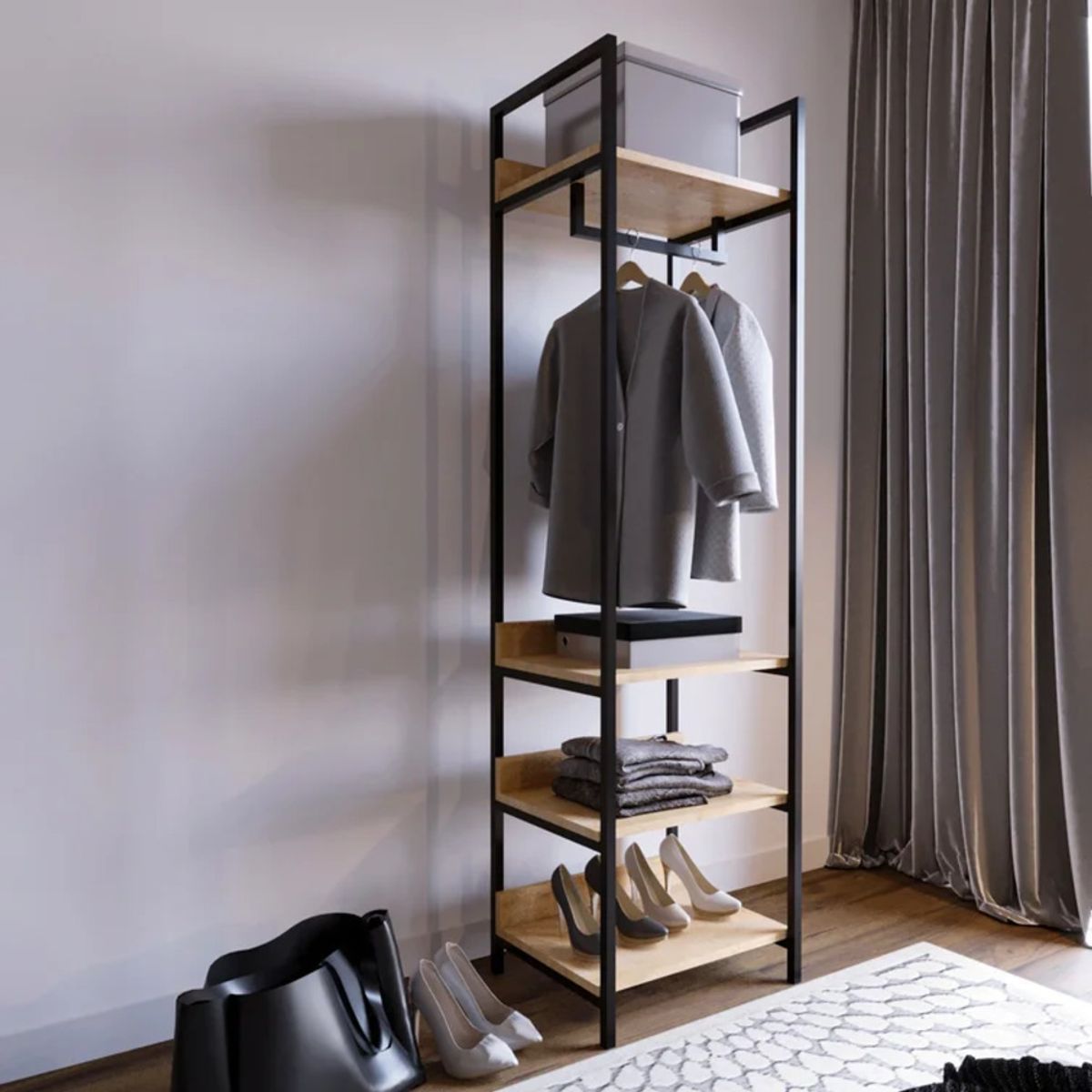 GENERICO - Ropero Moderno Iyanagi Marron  R&R MUEBLES