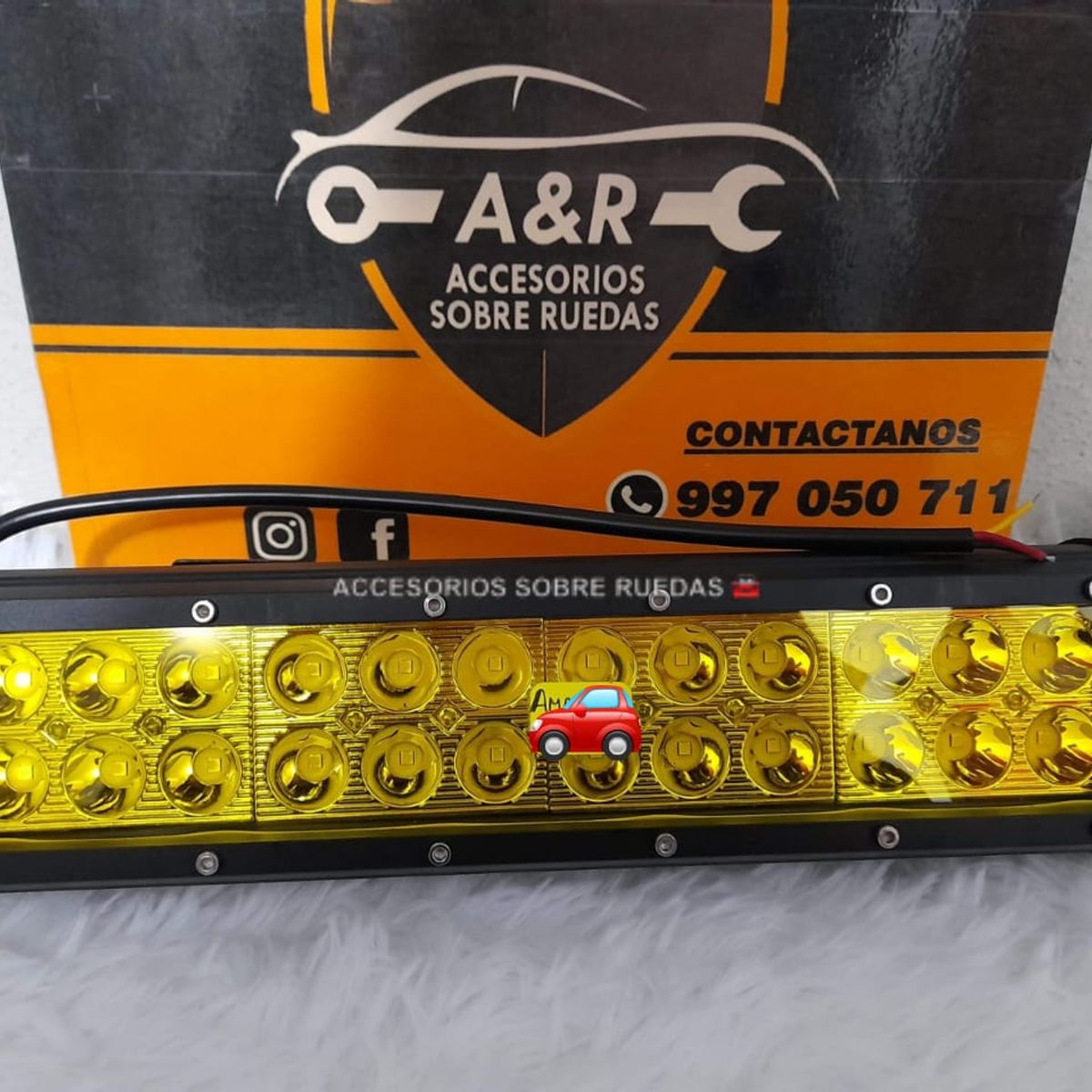 GENERICO - NEBLINERO LED DE 30CM AMARILLO FIJO