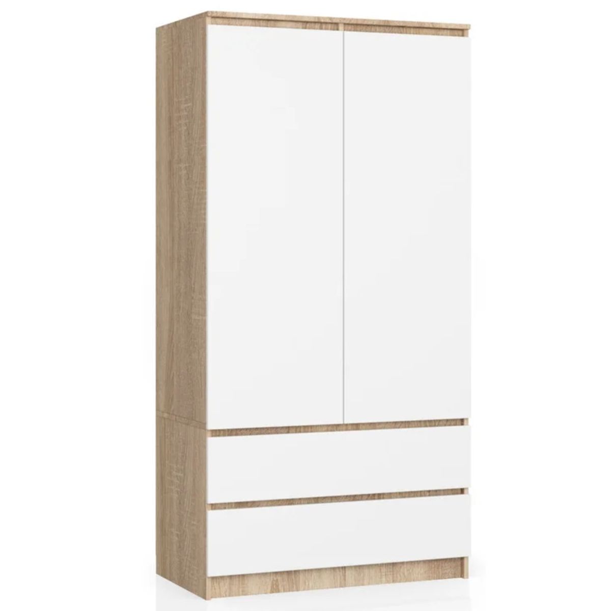 GENERICO - Ropero Moderno Ren Marrón y Blanco R&R MUEBLES