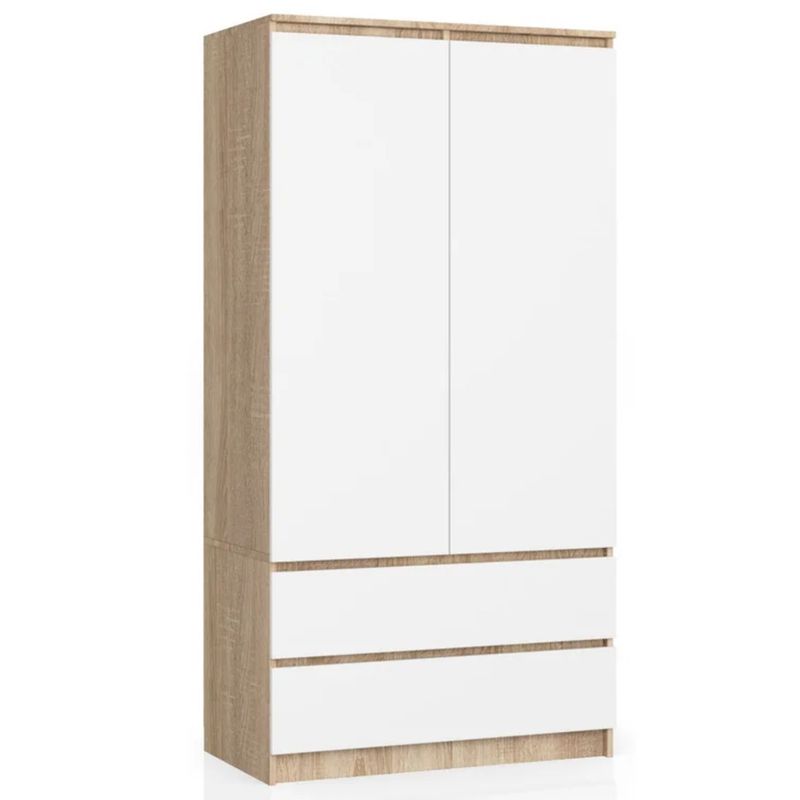 GENERICO - Ropero Moderno Ren Marrón y Blanco R&R MUEBLES