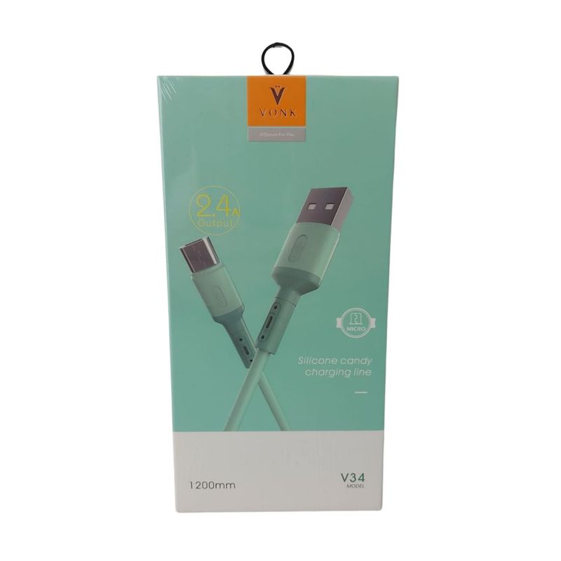 GENERICO - Cable USB tipo B Silicona Líquida 1.20 m - Rosado