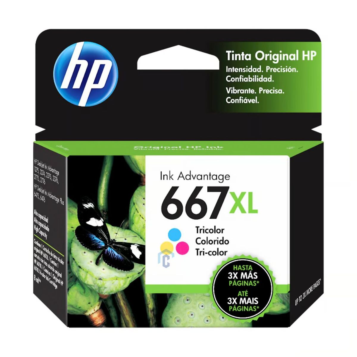 HP - Cartucho de Tinta HP 3YM80AL 667XL Tricolor Original