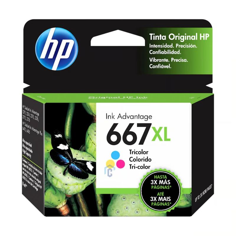 HP - Cartucho de Tinta HP 3YM80AL 667XL Tricolor Original