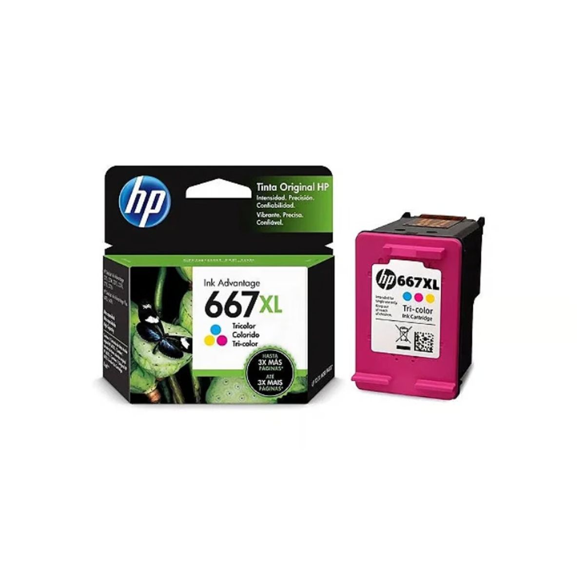 HP - Cartucho de Tinta HP 3YM80AL 667XL Tricolor Original