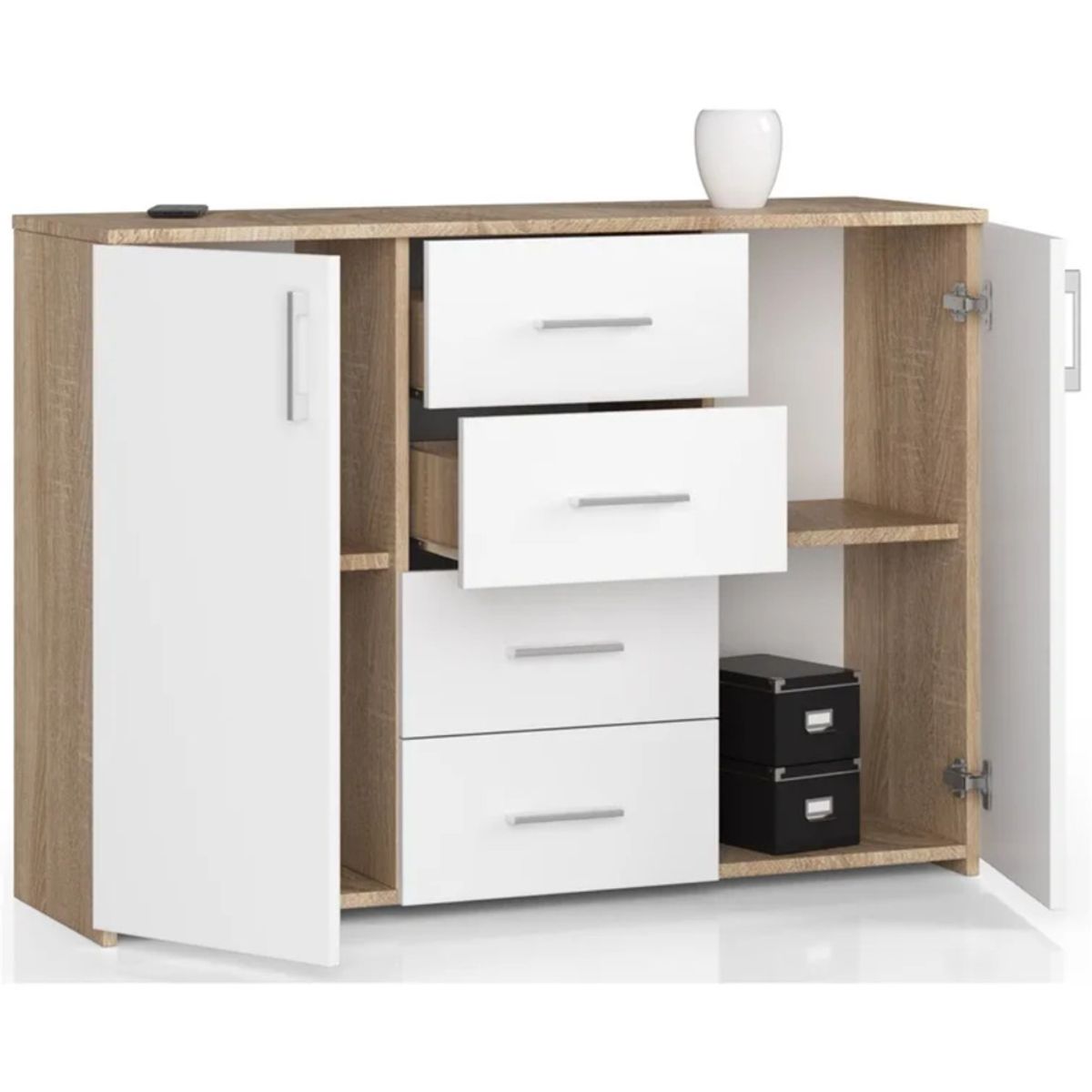 GENERICO - Aparador Moderno Kishikoji Duna y Blanco R&R MUEBLES