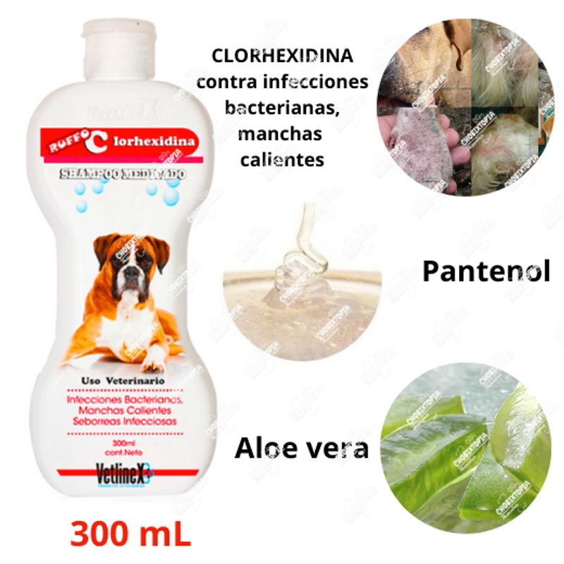 VETLINEX - SHAMPOO VETLINEX MEDICADO CLORHEXIDINA x 300 mL