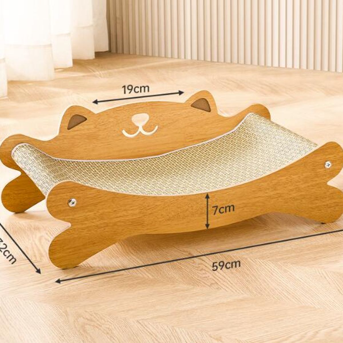 GENERICO - Rascador cama para gato yute mdf