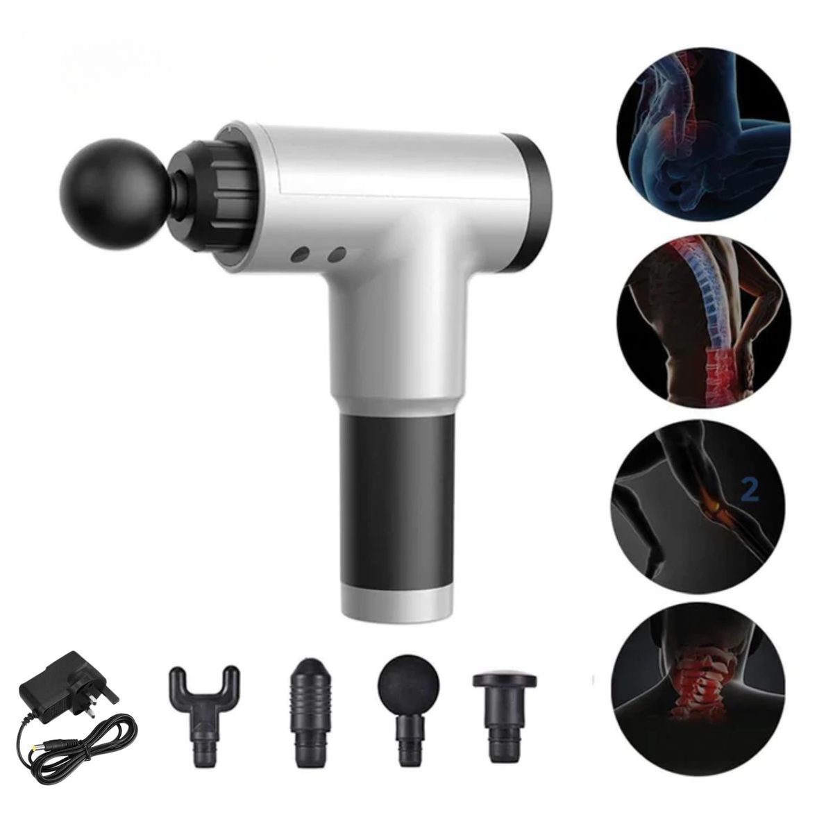 VICTORIA - Masajeador Percusivo de Alta Potencia con 4 Cabezales Intercambiables