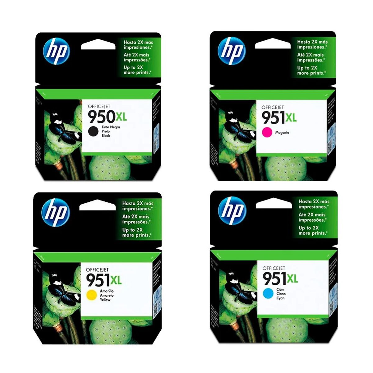 HP - Kit Tinta HP 950XL 951XL Cyan Magenta Amarillo Negro