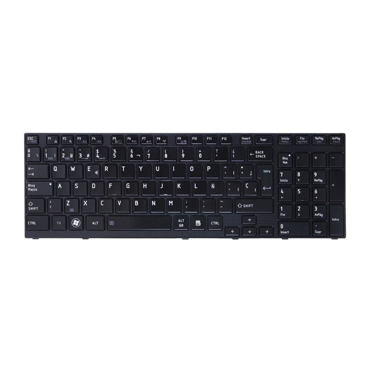 OEM - Teclado para Laptop Toshiba Satelite A665,  A660 A660D. Iluminado