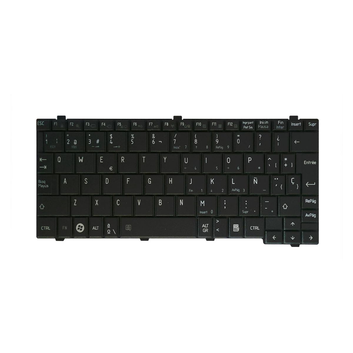 OEM - Teclado para Laptop Toshiba NB 205, NB500, T110, NB 200