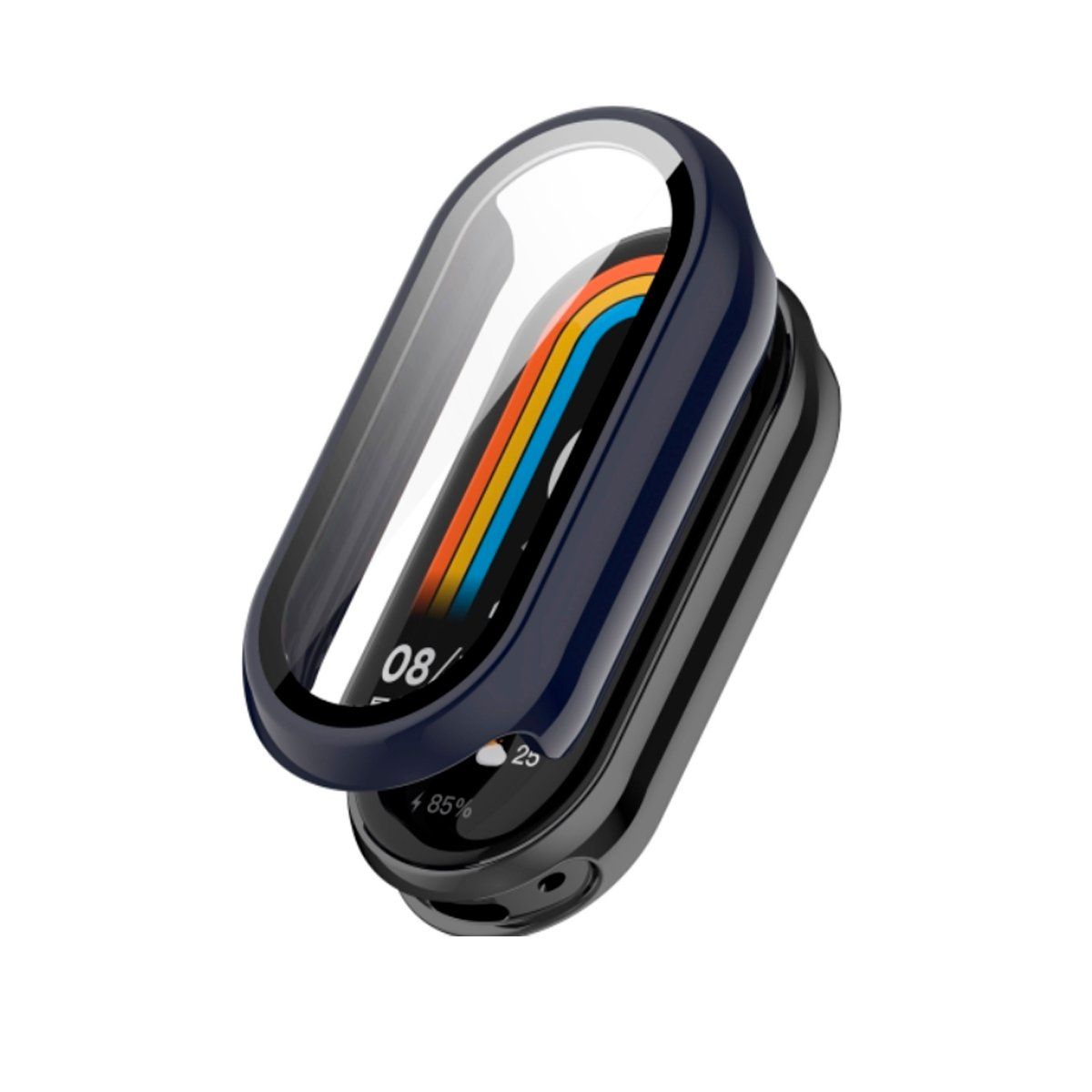GENERICO - Case Bumper con Mica Incorporado para Xiaomi Band 9 - Azul