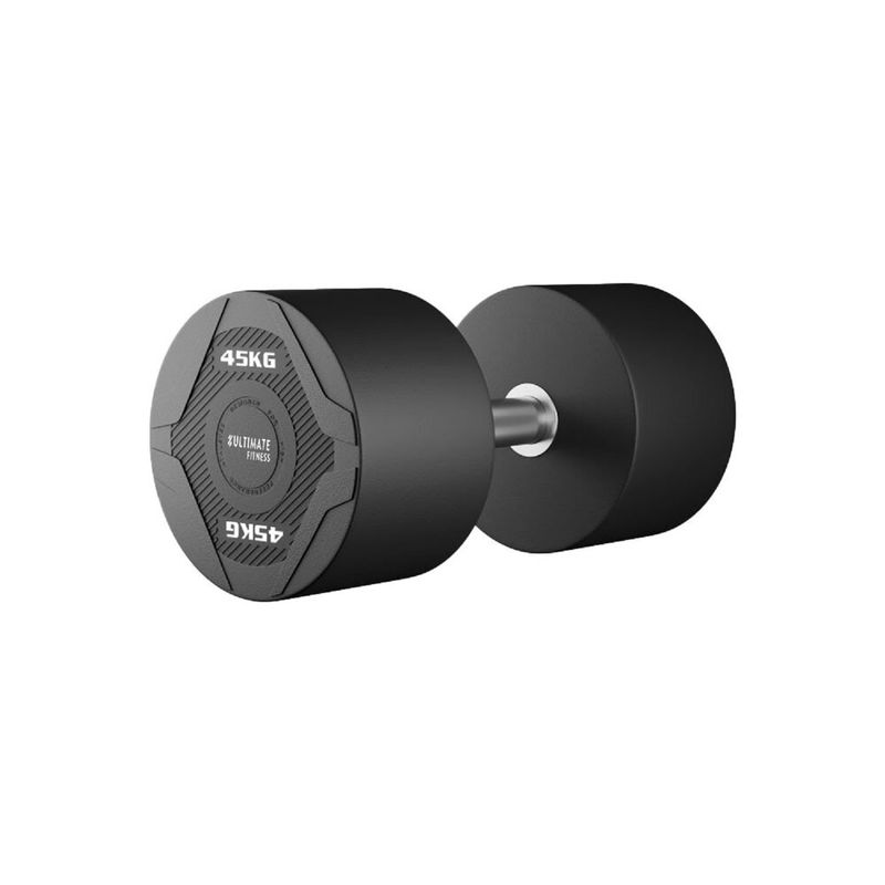 ULTIMATE FITNESS - Mancuerna Redonda PU 45 KG