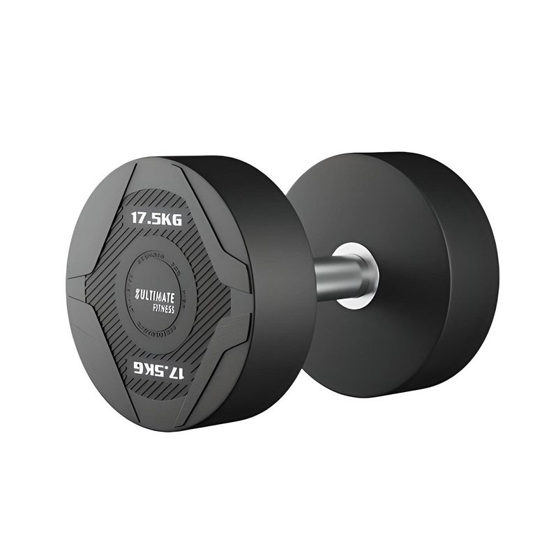 ULTIMATE FITNESS - Mancuerna Redonda PU 17,5 KG