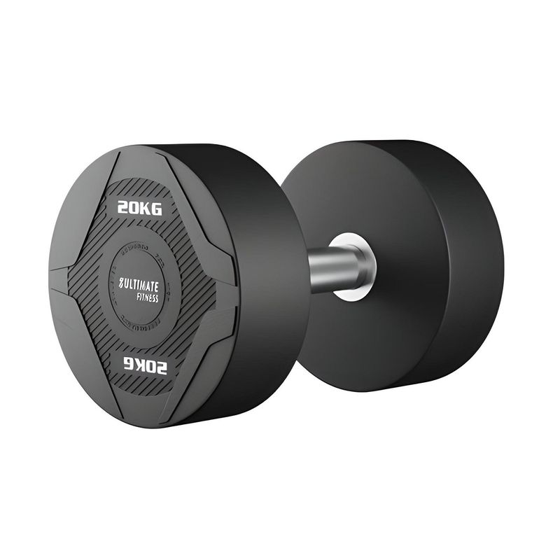 ULTIMATE FITNESS - Mancuerna Redonda PU 20 KG