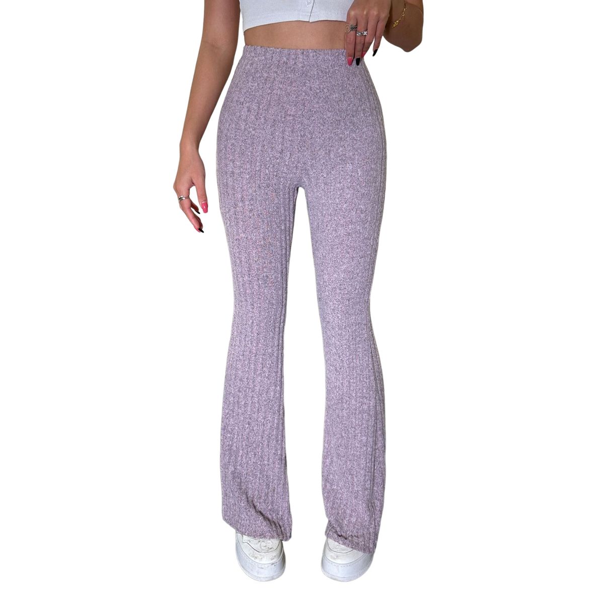 BLWOENS - Pantalones largos de primavera y otoño para mujer - Violeta