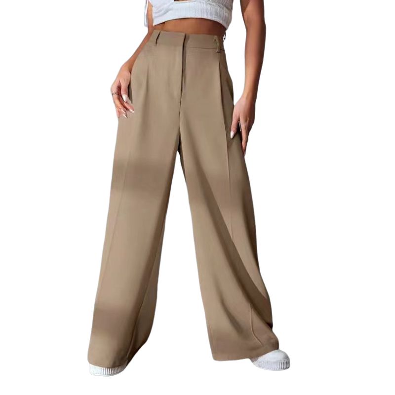 BLWOENS - Pantalones largos de primavera y otoño para mujer - Beige