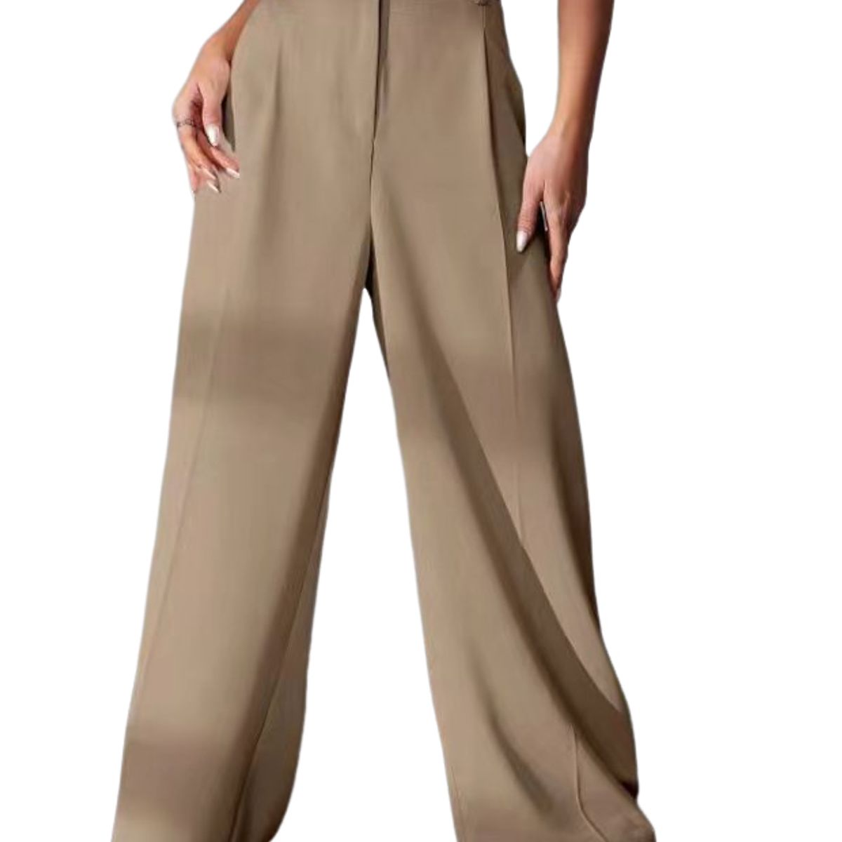 BLWOENS - Pantalones largos de primavera y otoño para mujer - Beige