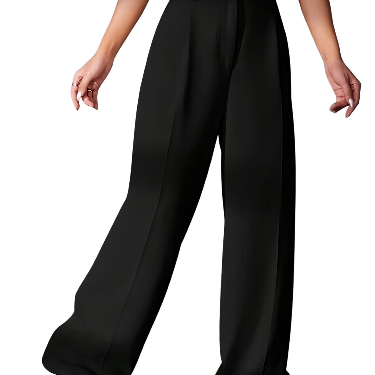 BLWOENS - Pantalones largos de primavera y otoño para mujer - Negro